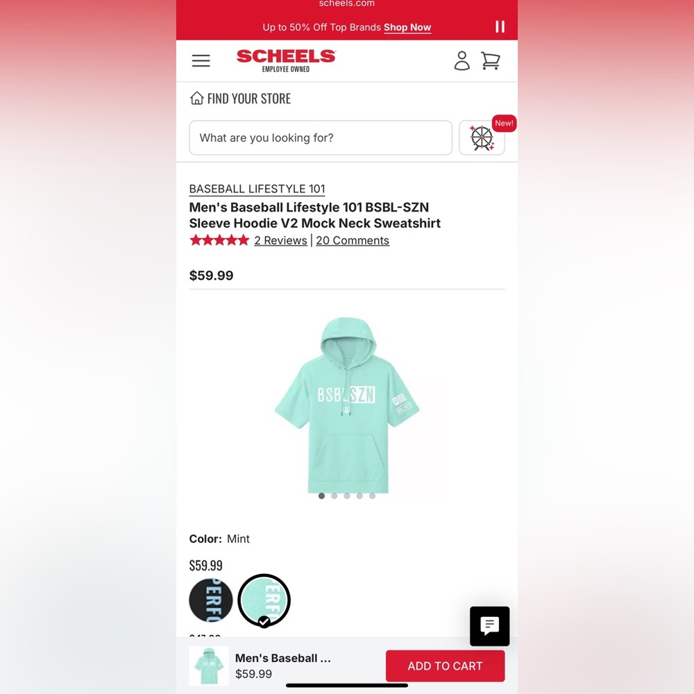 BSBL-SZN Mint Hoodie